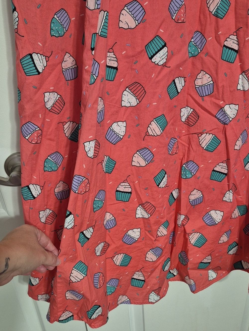 TORRID Coral Cupcake Print Sundress - Picture 3 of 10